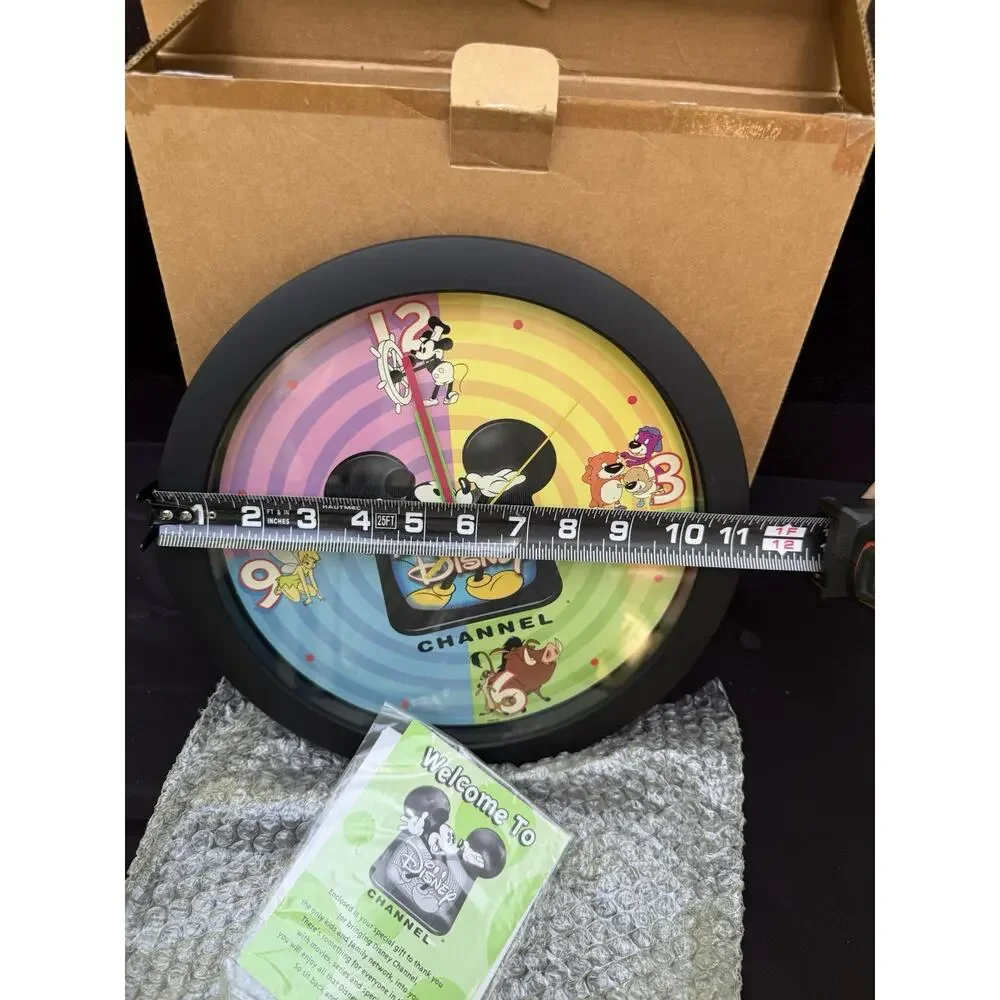 Brand New Vtg Disney Channel Mickey Battery Operated Collectible Wall Clock NIB